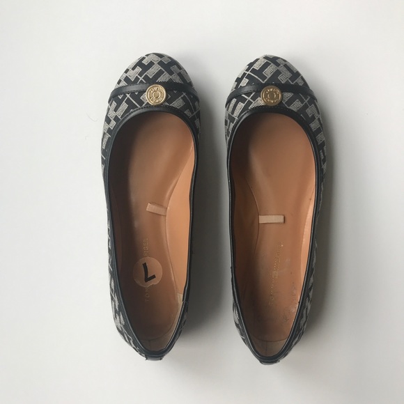 Tommy Hilfiger Shoes - Tommy Hilfiger Betsy Black and White Flats-7 EUC